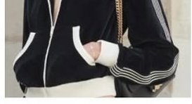 CELINE TRACKSUIT JACKET IN DOUBLE FACE JERSEY - BLACK