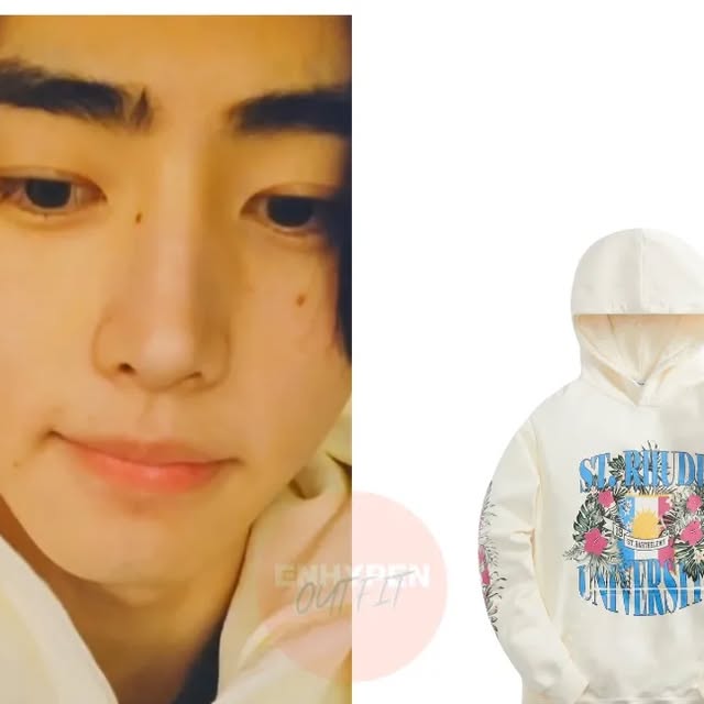 SunghoonのRhude系グラフィックフーディ