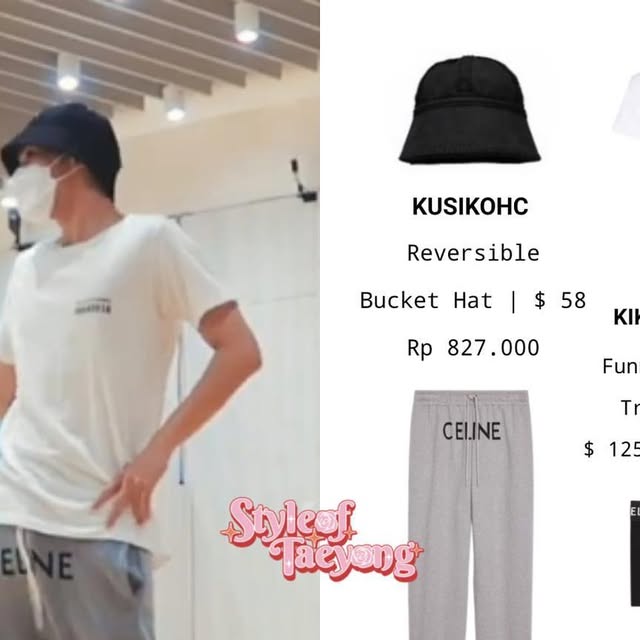 TAEYONGのKUSIKOHC帽子とCELINEパンツ